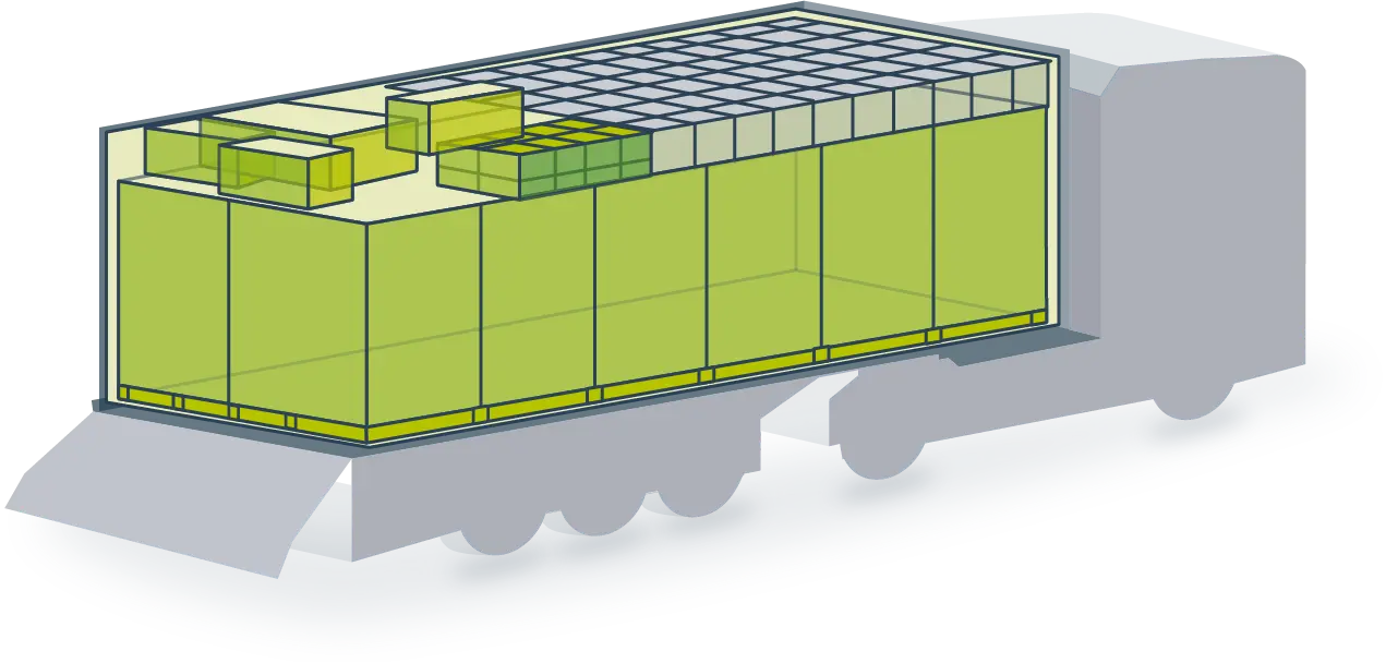 Infographic showing logistic truck loading