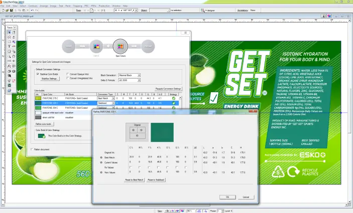 Screenshot of the graphic design program
