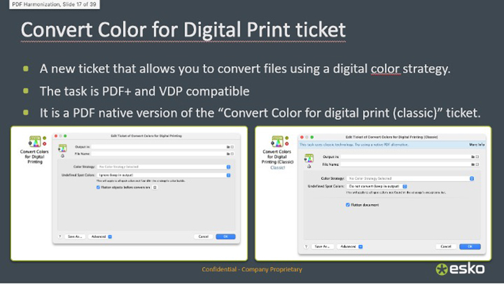 Automation Engine convert colors for digital print