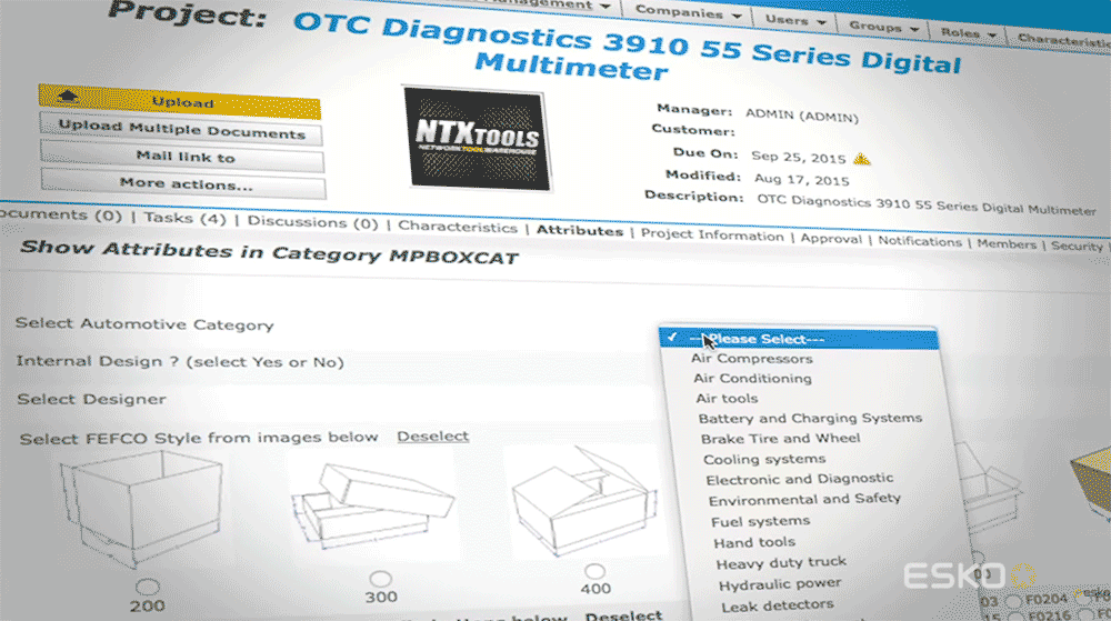 Screenshot of ArtiosCAD Enterprise