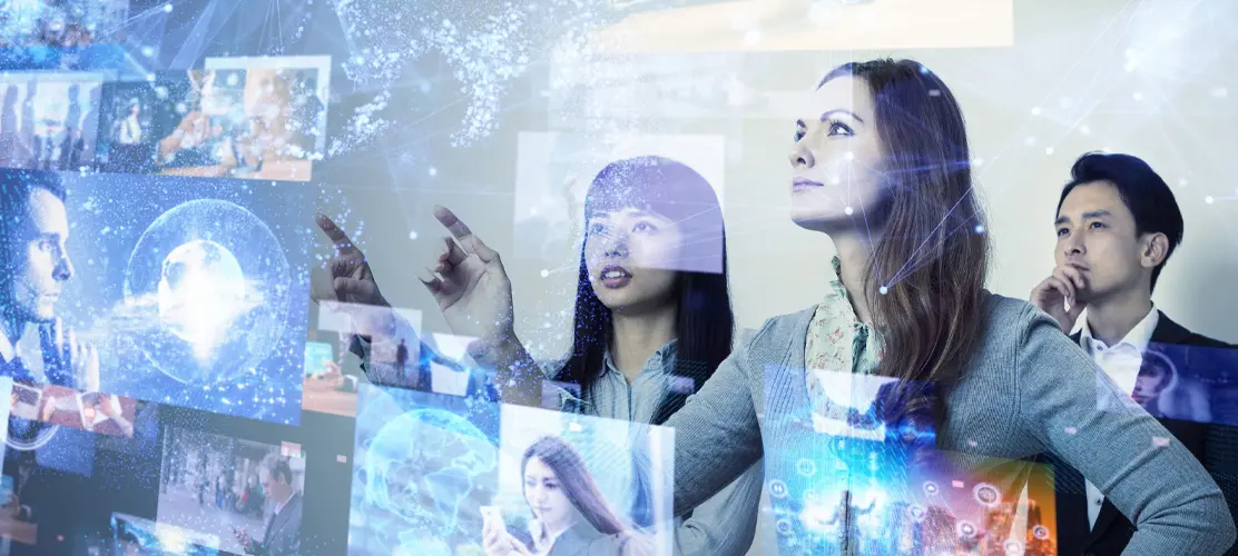 Photo of users on the cloud