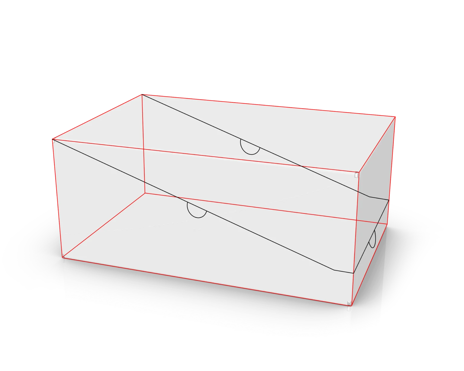 3D cad design of a box