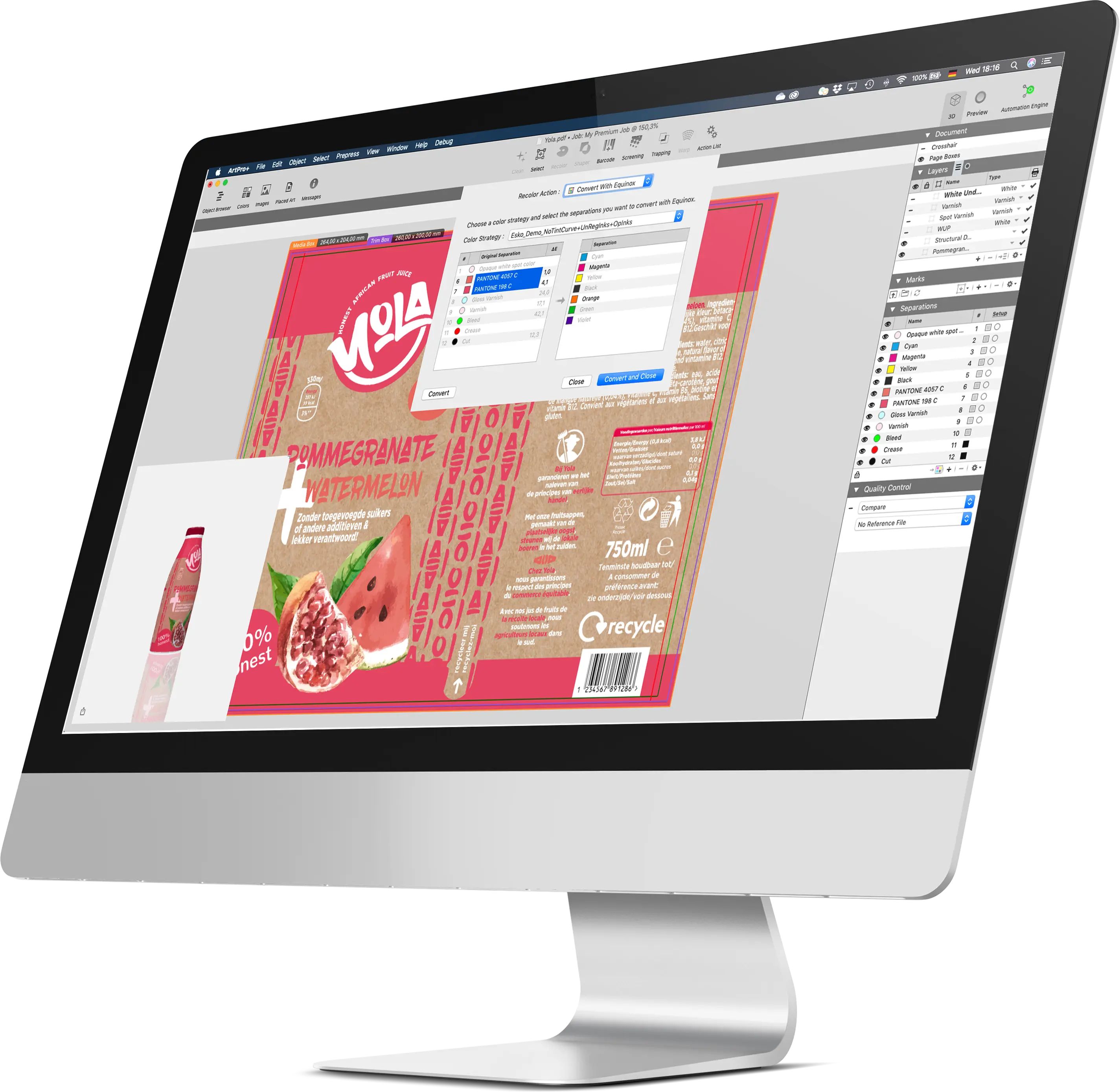 Monitor showing a ArtPro+