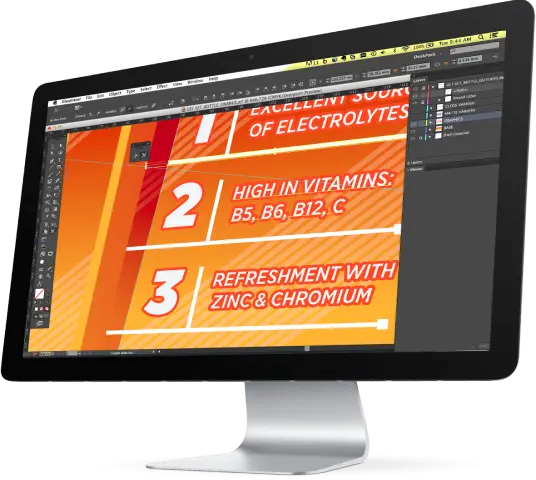 Photo of monitor showing label editing