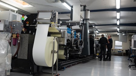Photo of roll on prepress sheet