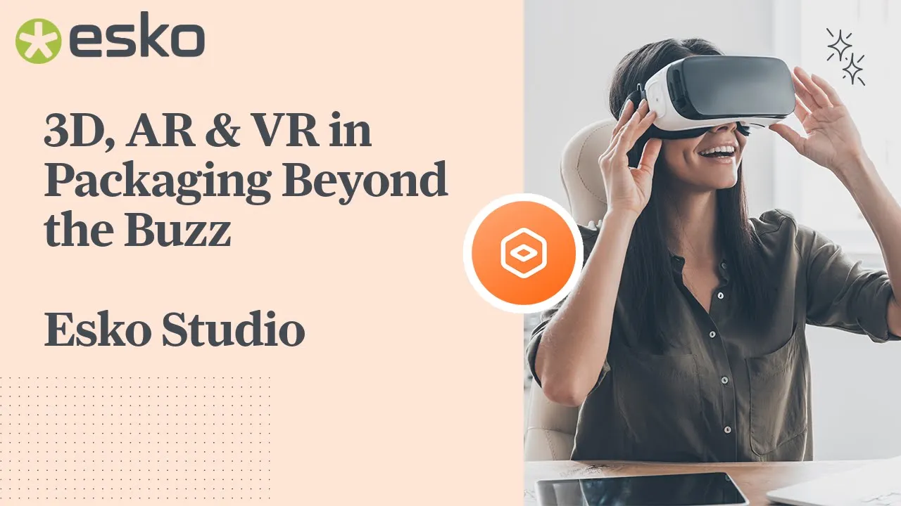 Thumbnail for the webinar replay titled, "3D, AR, & VR in Packaging Beyond the Buzz"