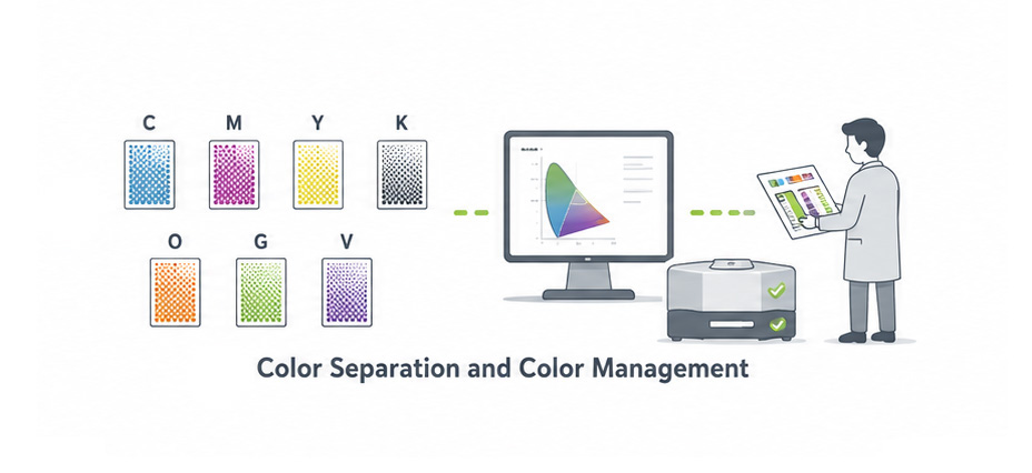 color separationa and management for flexo prepress