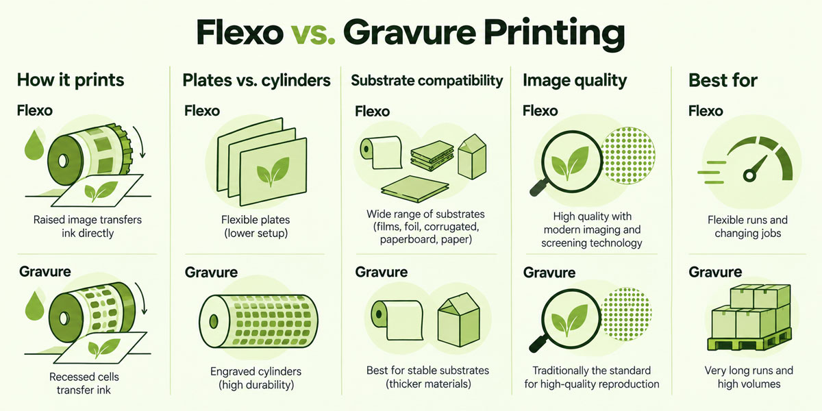 flexographic printing vs. gravure